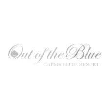 Λογότυπο Out Of The Blue Resorts. Συνεργασία με Κύρο Ασφή για Digital Marketing.